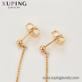 97287 xuping joyas 18K color oro moda Pendientes de gota cruzada de mujer sintética CZ